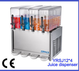 Four Tanks Fresh Juice Dispenser Machine , Restaurant / Party Beverage Dispenser
